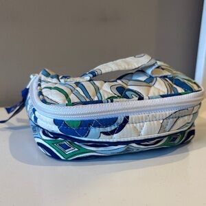 Vera Bradley Blue and Green Patterned Jewlery Bag
